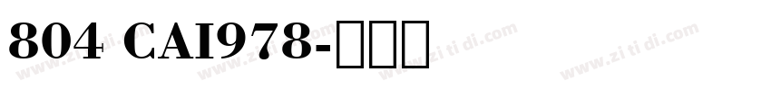 804 CAI978字体转换